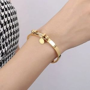 Gold Hinged Bolt Bracelet